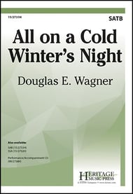 All on a Cold Winter's Night SATB choral sheet music cover Thumbnail